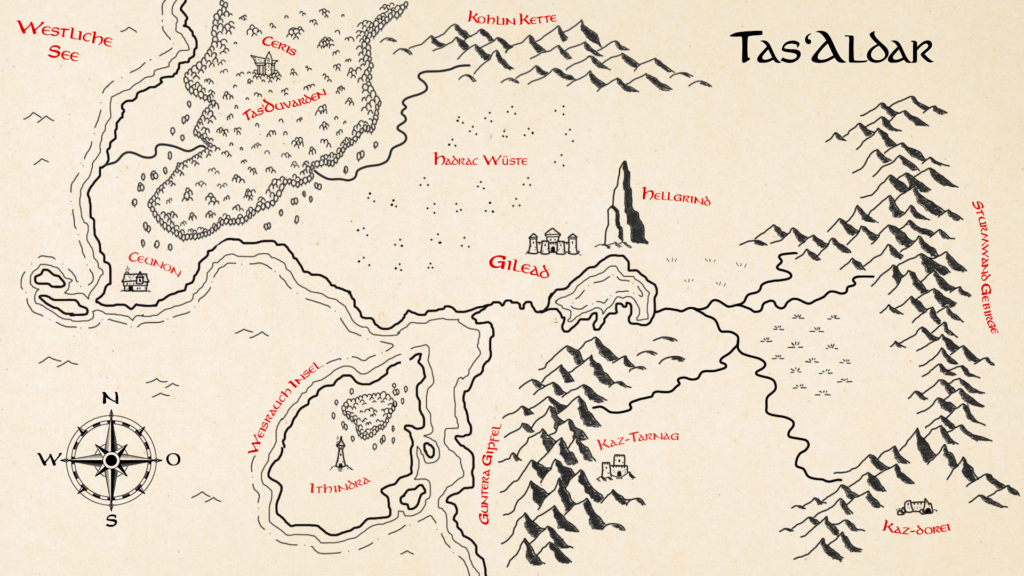 Privates Projekt für ein Tabletop-Spiel, angelehnt an die Karten von Tolkien